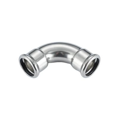 Good price 316L 304L 304M Profiel roestvrij staal persbuisbevestigingen 45 graden Elbow DVGW W534 online