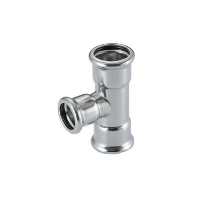Good price Roestvrij staal 304 316L Watervoorzieningsbuis Press Fittings EN10312 Reducing Tee online